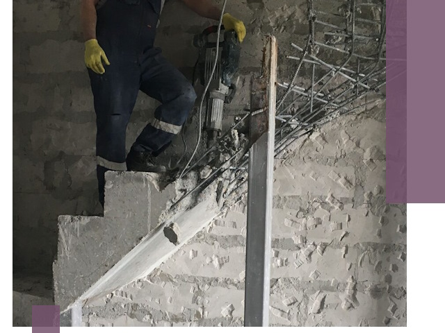 Демонтаж металлических и бетонных лестниц в Кыштыме