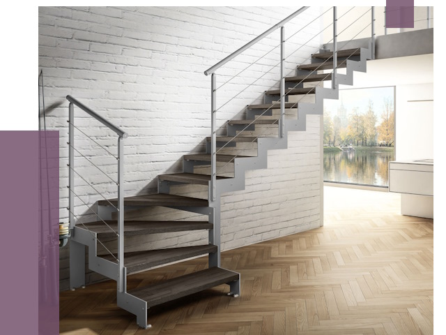 Г-образные лестницы под ключ в Кыштыме от 37649 руб. | ПРОЛЁТ-Кшт