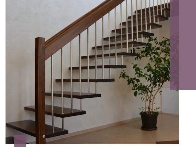 Лестницы на больцах под ключ в Кыштыме – изготовление и монтаж