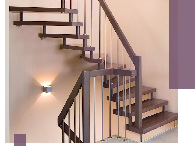 Изготовление лестниц на больцах в Кыштыме под ключ