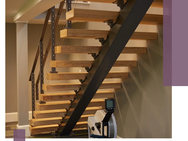 Лестницы на монокосоурах под ключ в Кыштыме - изготовление и монтаж