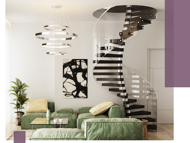 Лестницы для двухуровневой квартиры в Кыштыме — изготовление и монтаж