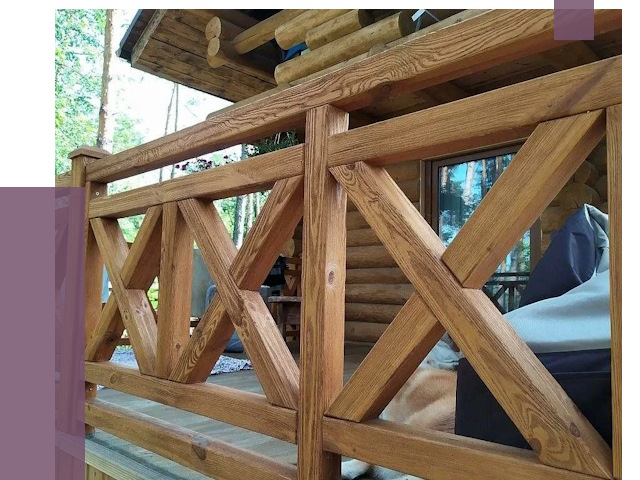 Деревянные перила под ключ в Кыштыме от 7790 руб. 