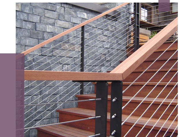 Тросовые перила под ключ в Кыштыме от 7893 руб. 