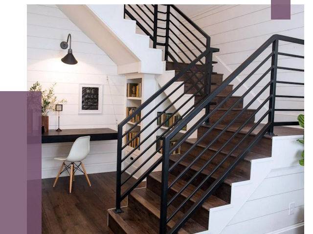 Перила для лестницы в доме в Кыштыме от 7530 руб. — ПРОЛЁТ-Кшт