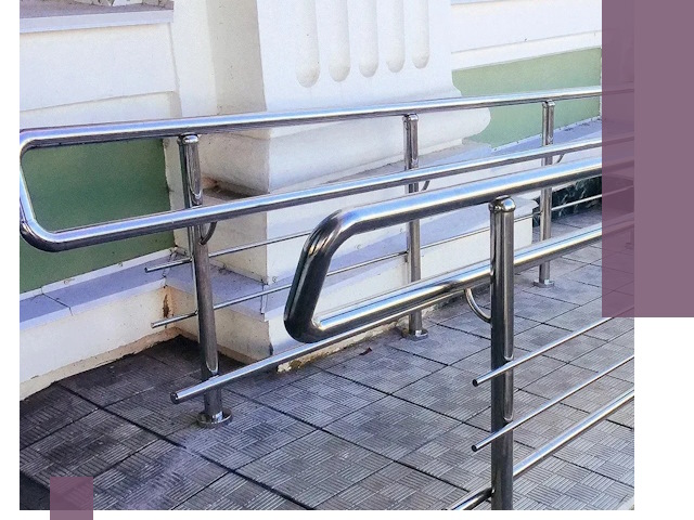 Ограждения пандусов из металла и нержавейки в Кыштыме