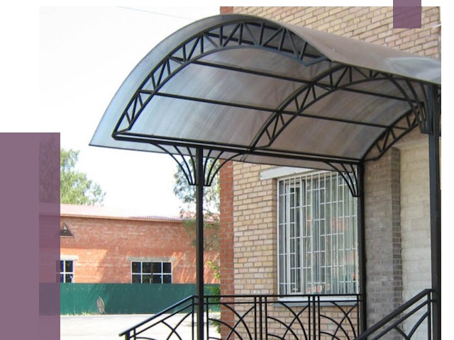 Металлические навесы и козырьки в Кыштыме от 12983 руб.