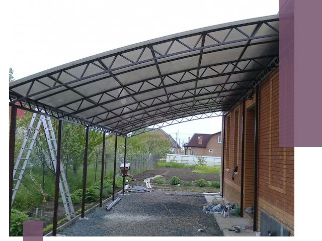 Профессиональный монтаж навесов под ключ в Кыштыме