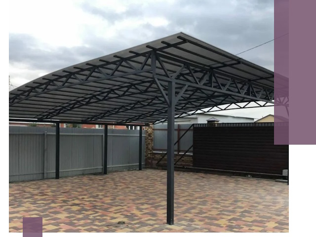 Недорогие навесы под ключ в Кыштыме — изготовление и монтаж