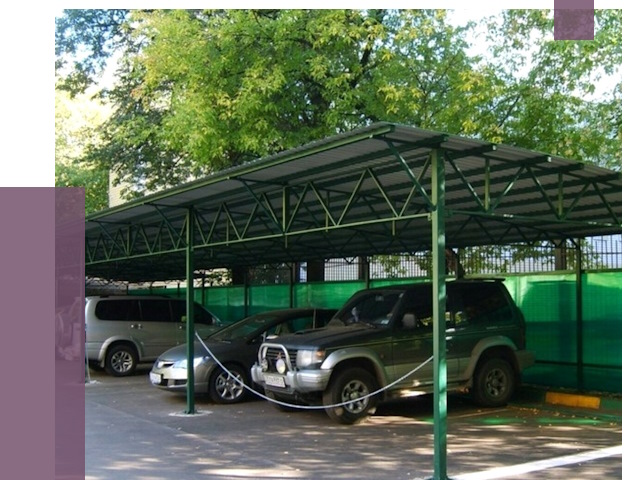 Навесы для парковки в Кыштыме от 81530 руб. заказать | ПРОЛЁТ-Кшт