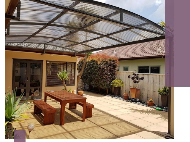 Навесы во двор под ключ в Кыштыме — изготовление и монтаж