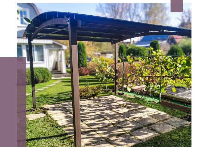 Навесы для дачи в Кыштыме от 12931 руб. под ключ — ПРОЛЁТ-Кшт