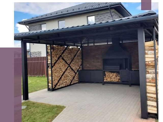 Навесы для барбекю в Кыштыме от 12931 руб. под ключ | ПРОЛЁТ-Кшт