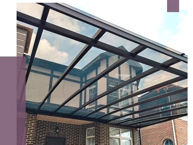 Навесы из поликарбоната в Кыштыме от 8745 руб. под ключ — ПРОЛЁТ-Кшт