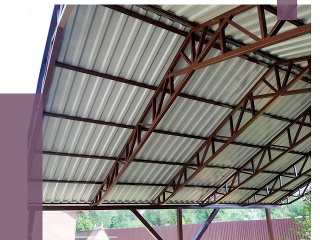 Навесы из профнастила в Кыштыме от 7478 руб. | ПРОЛЁТ-Кшт