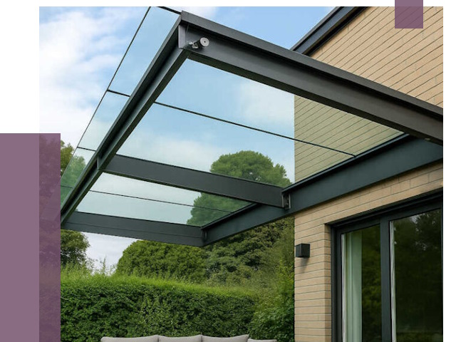 Стеклянные навесы и козырьки в Кыштыме от 12463 руб.