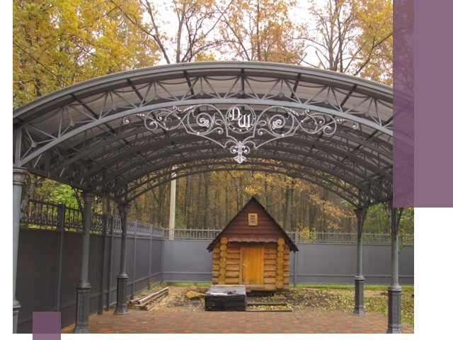 Кованые навесы премиум-класса под заказ в Кыштыме