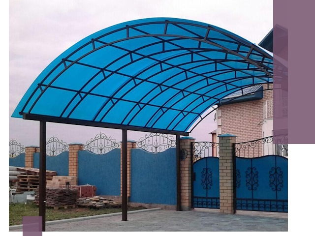 Арочные навесы под ключ в Кыштыме — изготовление и монтаж