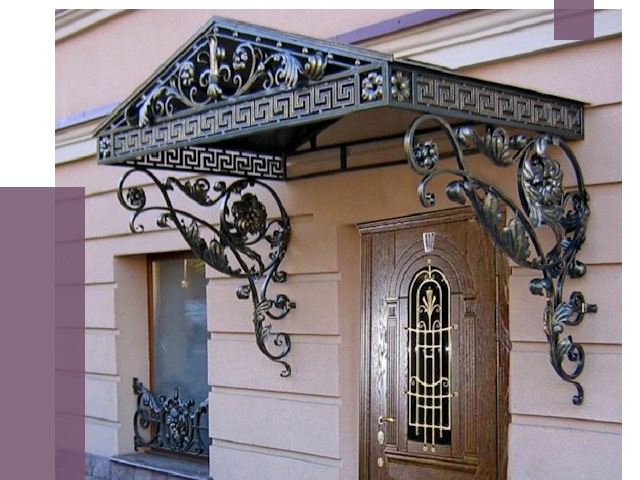 Кованые козырьки в Кыштыме под ключ от 12931 руб. — ПРОЛЁТ