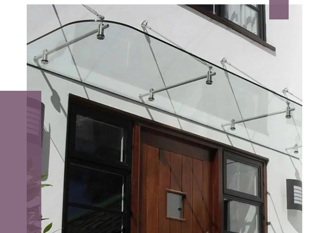 Стеклянные козырьки в Кыштыме от 19214 руб. | ПРОЛЁТ-Кшт