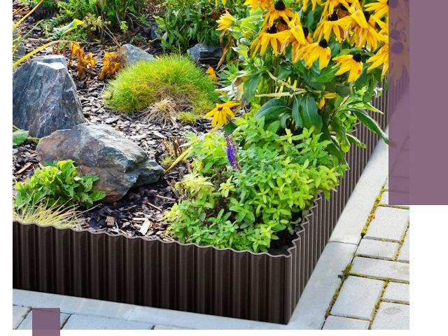 Металлические бордюры для клумб в Кыштыме — производство и монтаж