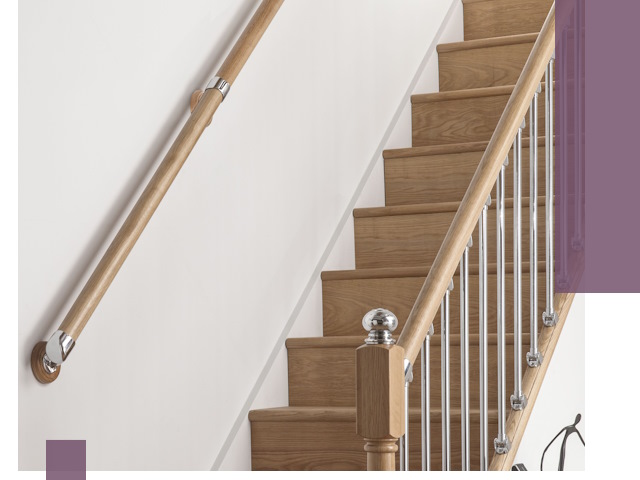 Пристенные поручни из стали и нержавейки под монтаж в Кыштыме